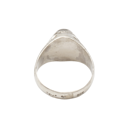 925 Silber Herrenring mit Quarz aus Najaf – Handarbeit