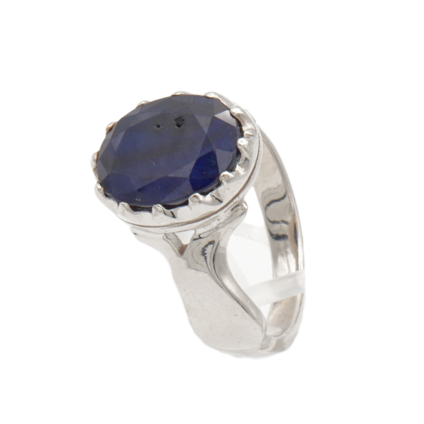 925 Silberring mit natürlichem Saphir