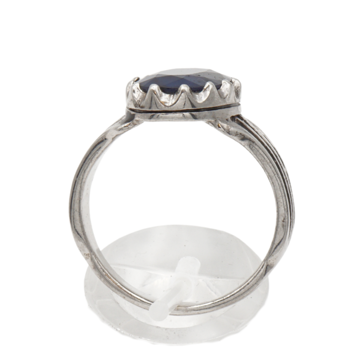 925 Silberring mit natürlichem Saphir