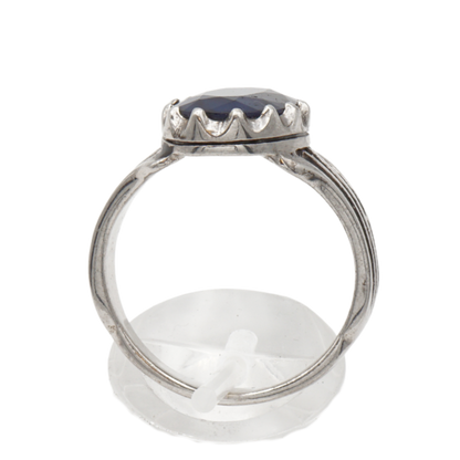 925 Silberring mit natürlichem Saphir