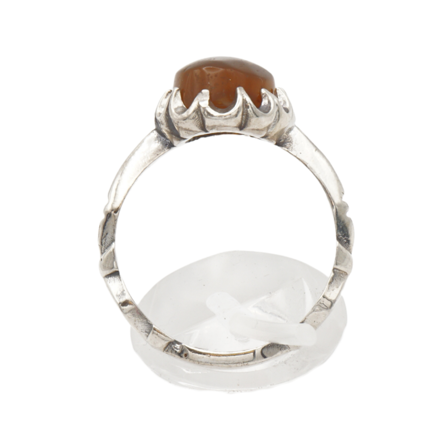 925 Silber Herren Aqeeq Ring Yamani - Jemen-Achat  - Handarbeit - Massiv