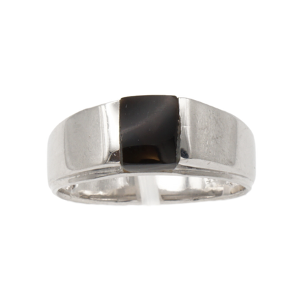 925 Silber Herren Aqeeq Ring Yamani - Jemen-Achat