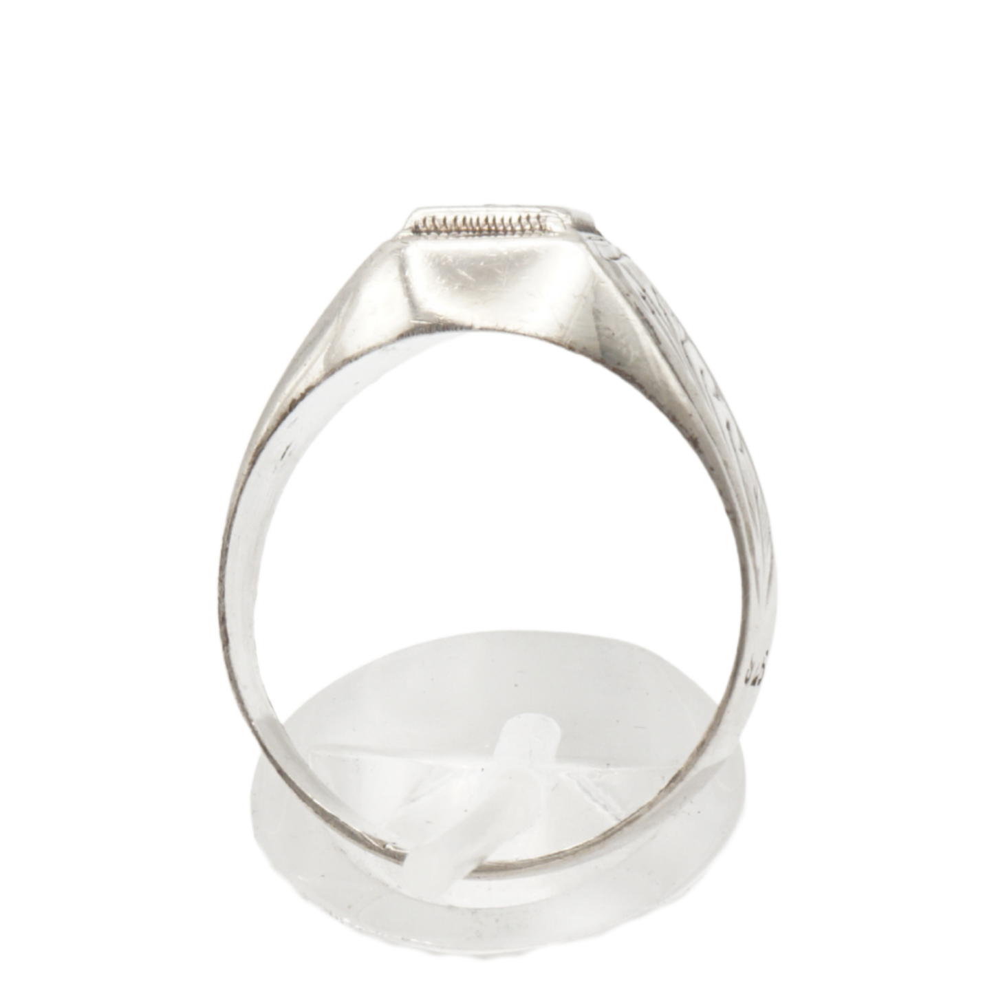 925 Silber Herrenring mit grünem Zirkonia