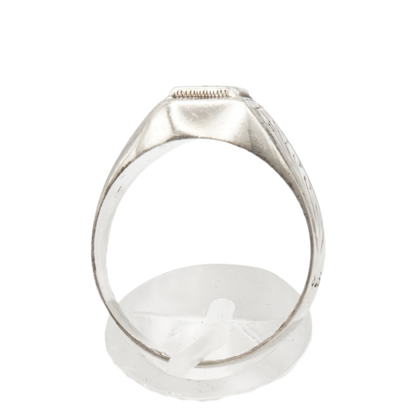 925 Silber Herrenring mit grünem Zirkonia