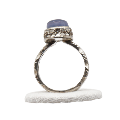 925 Silber Herren Aqeeq Ring Yamani - Jemen-Achat  - Handarbeit - Massiv