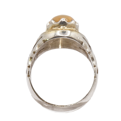 925 Silber Herrenring Opal  / Edelopal - Handarbeit - Massiv