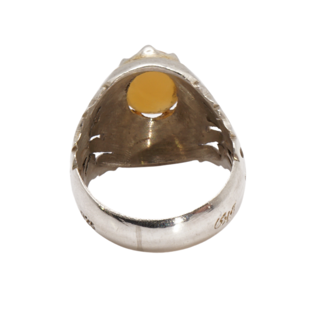 925 Silber Herrenring Opal  / Edelopal - Handarbeit - Massiv