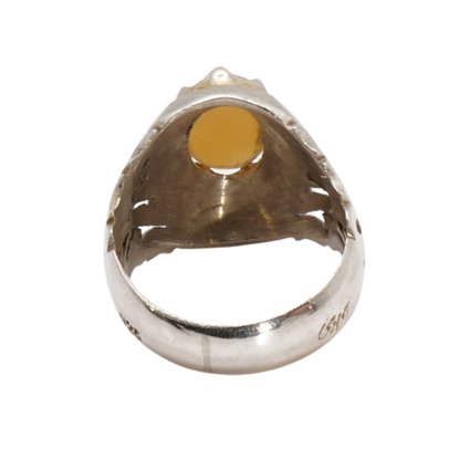 925 Silber Herrenring Opal  / Edelopal - Handarbeit - Massiv