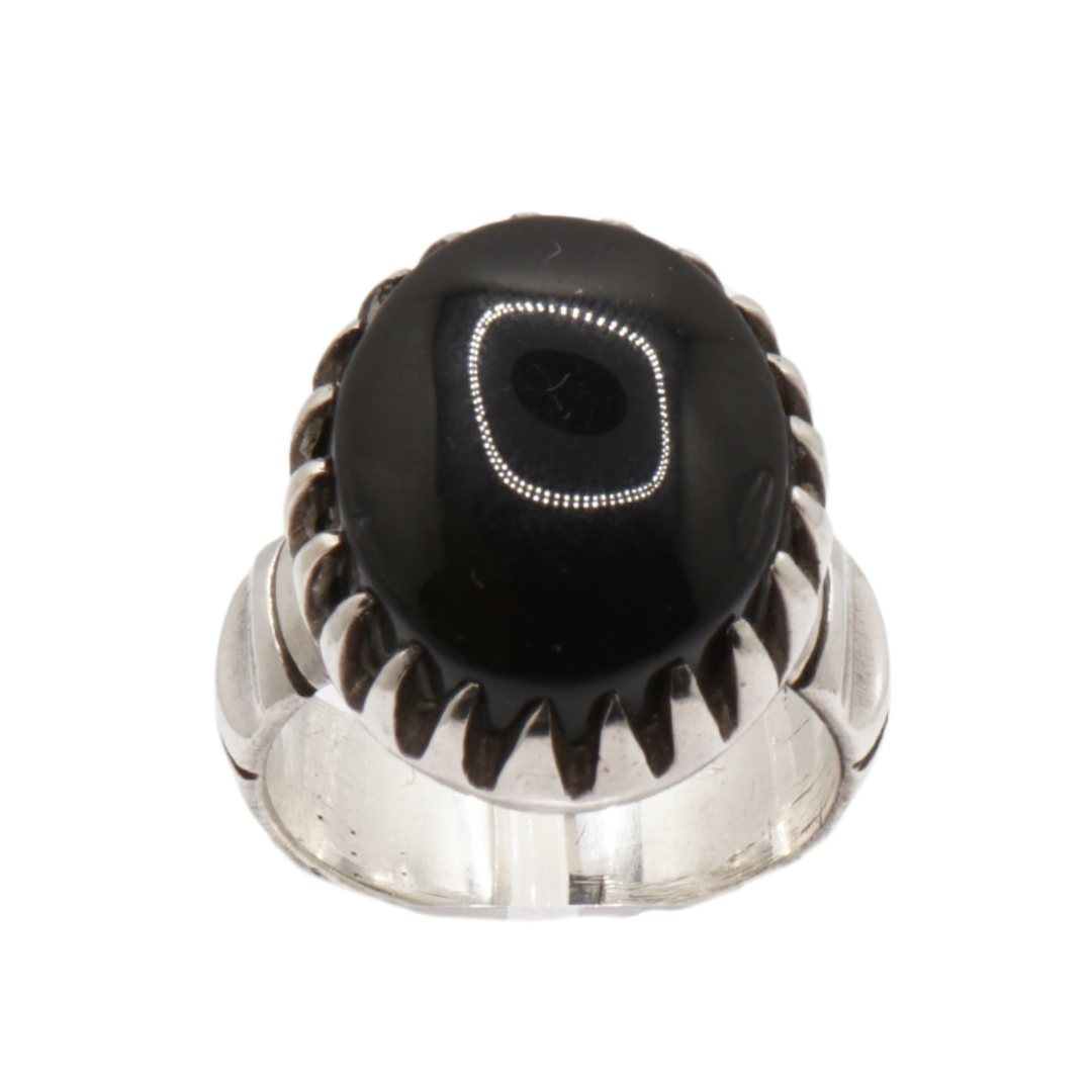 925 Silber Herren Aqeeq Ring Yamani - Jemen-Achat  - Handarbeit - Massiv