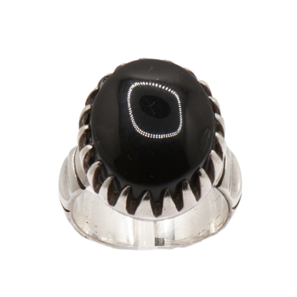 925 Silber Herren Aqeeq Ring Yamani - Jemen-Achat  - Handarbeit - Massiv