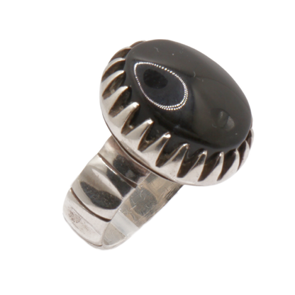 925 Silber Herren Aqeeq Ring Yamani - Jemen-Achat  - Handarbeit - Massiv