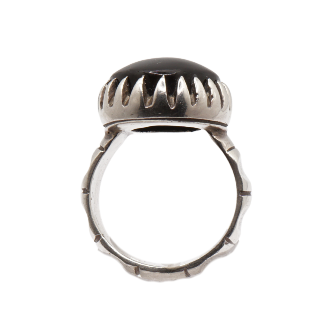 925 Silber Herren Aqeeq Ring Yamani - Jemen-Achat  - Handarbeit - Massiv