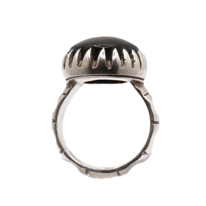 925 Silber Herren Aqeeq Ring Yamani - Jemen-Achat  - Handarbeit - Massiv