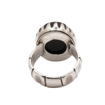 925 Silber Herren Aqeeq Ring Yamani - Jemen-Achat  - Handarbeit - Massiv