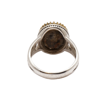 925 Silberring mit echtem Türkis "Firouz" – Handarbeit