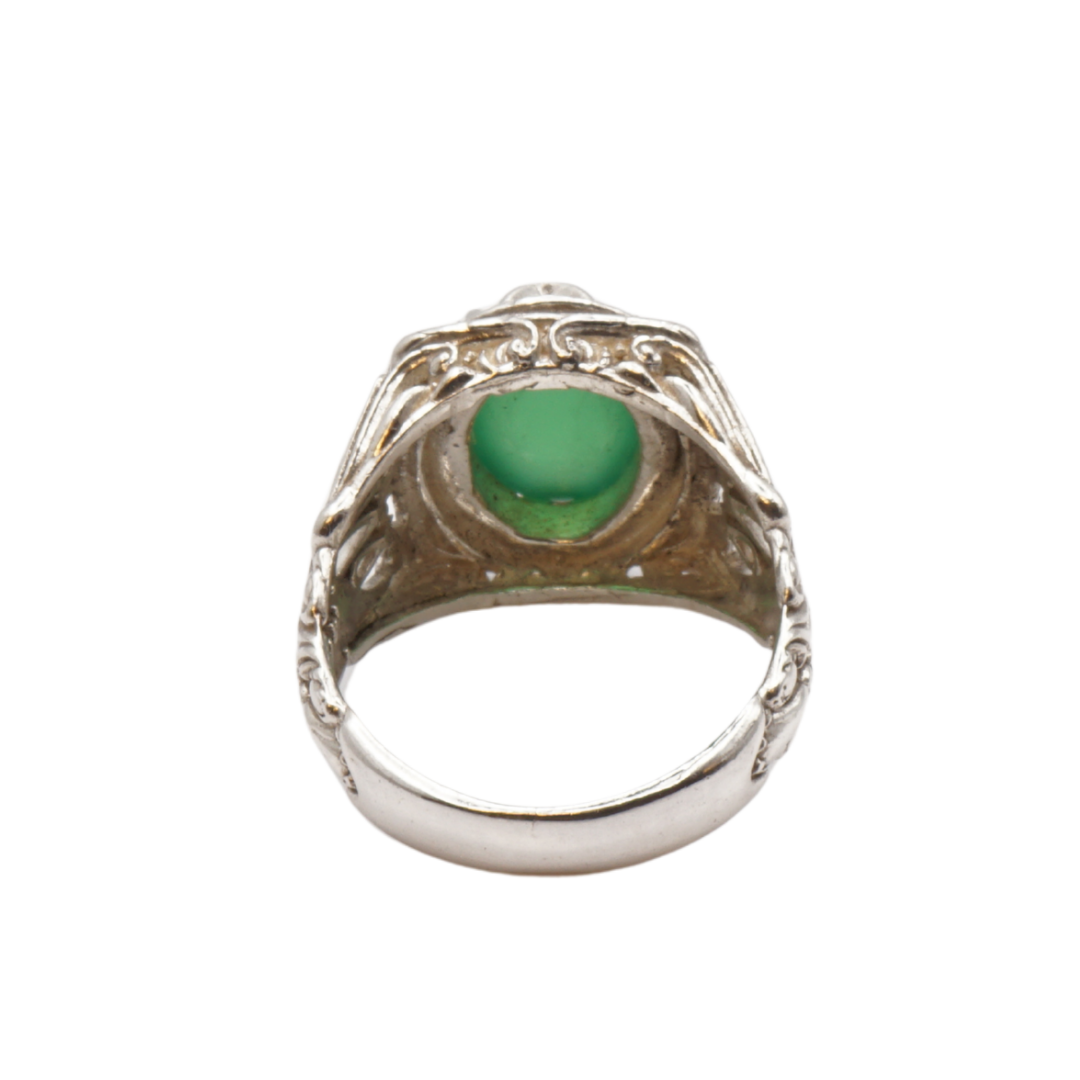 925 Silber Herren Aqeeq Ring Yamani - Jemen-Achat