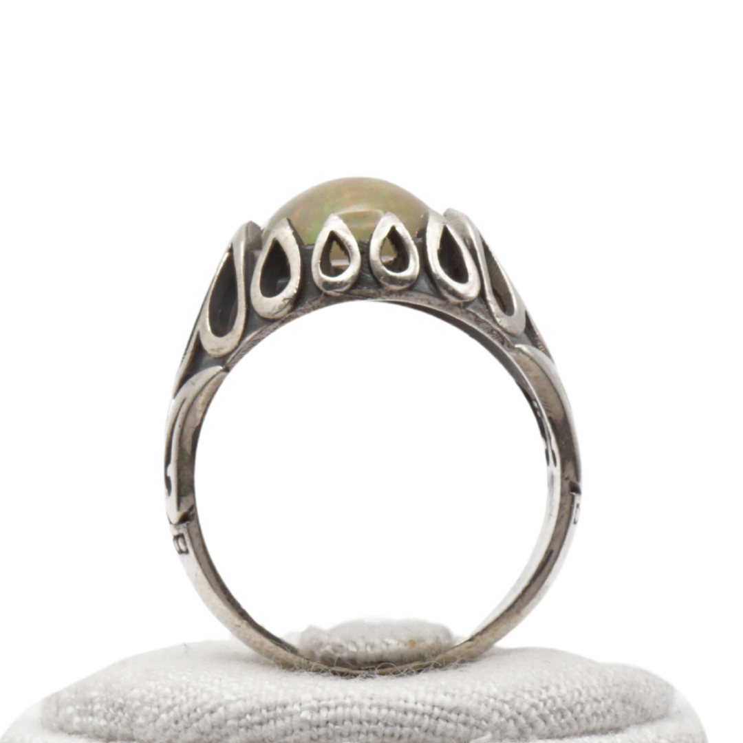 925 Silber Herrenring Welo-Opal / Edelopal - Handarbeit - Massiv