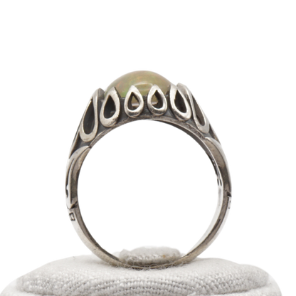 925 Silber Herrenring Welo-Opal / Edelopal - Handarbeit - Massiv