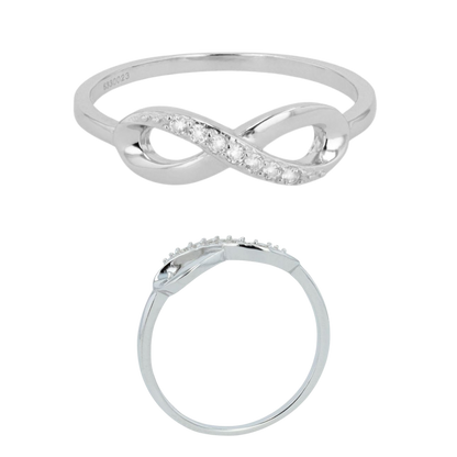 Infinity 925 Echt Silber Ring Zirkoniabesatz