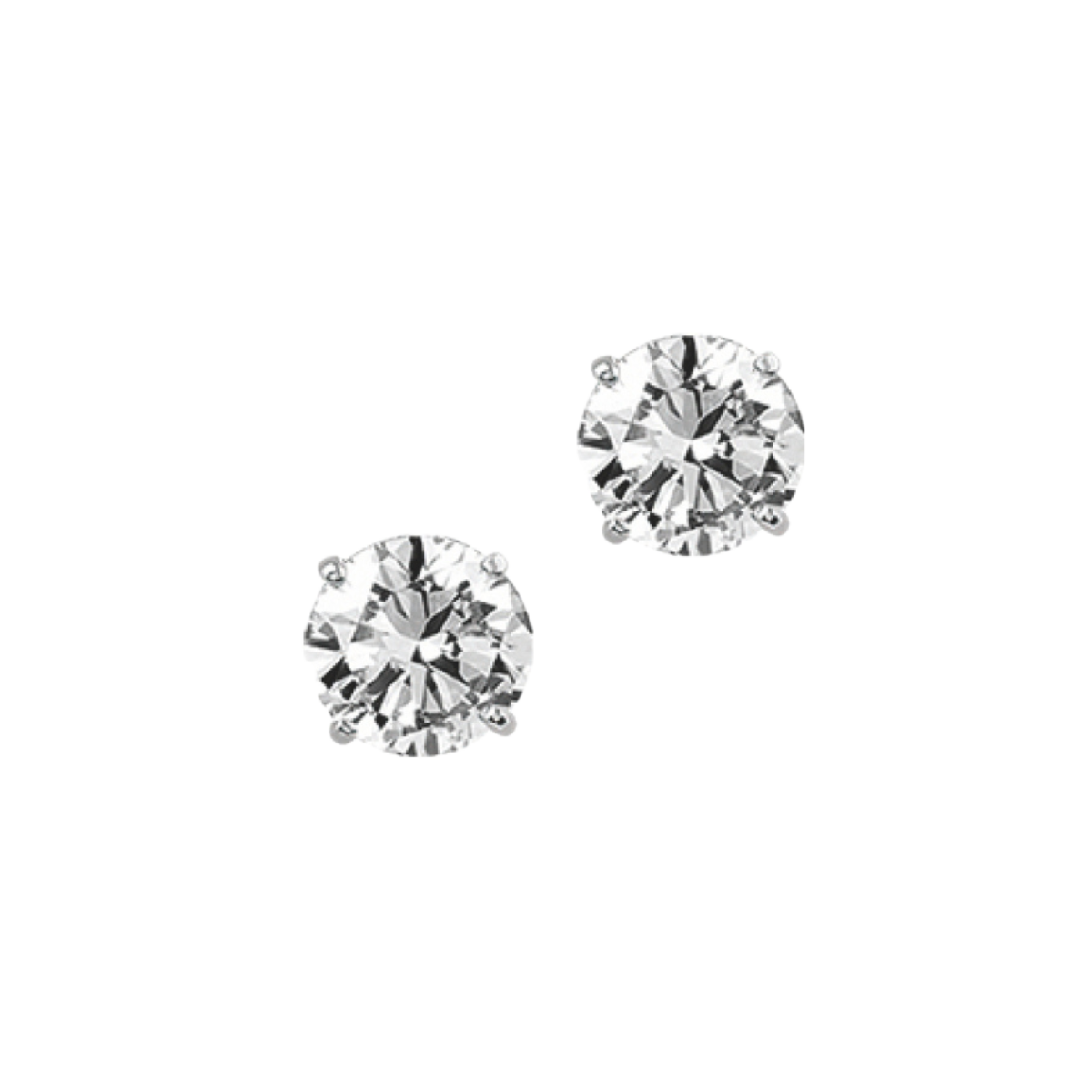 Ohrstecker Zirkonia 6mm Silber 925/000
