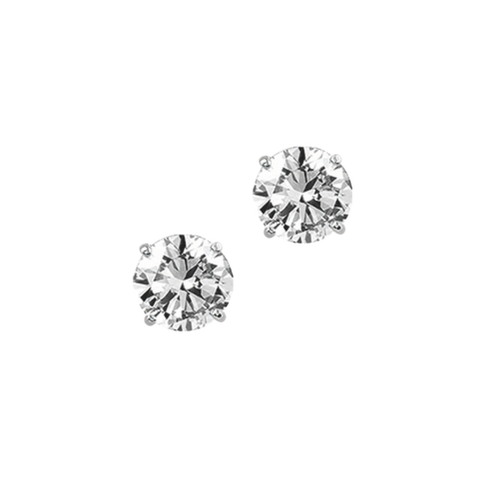 Ohrstecker Zirkonia 6mm Silber 925/000
