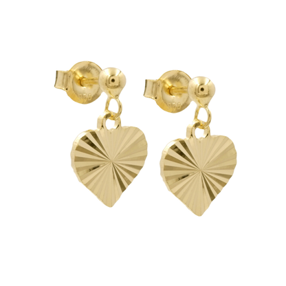 Ohrstecker Herz diamantiert Silber 925/000 vergoldet