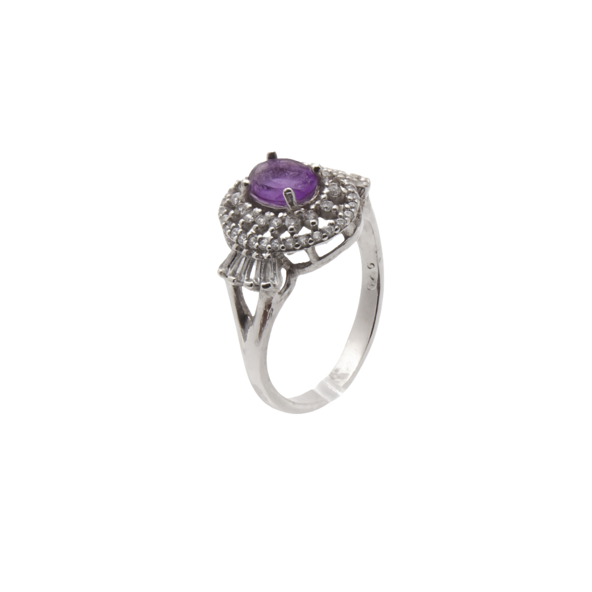 925er Silberring "Violetta" mit echtem Amethyst