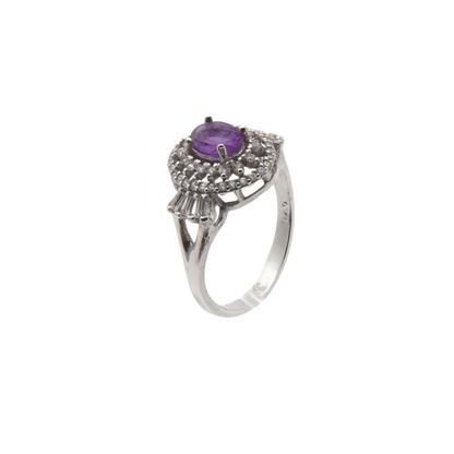 925er Silberring "Violetta" mit echtem Amethyst