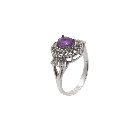 925er Silberring "Violetta" mit echtem Amethyst