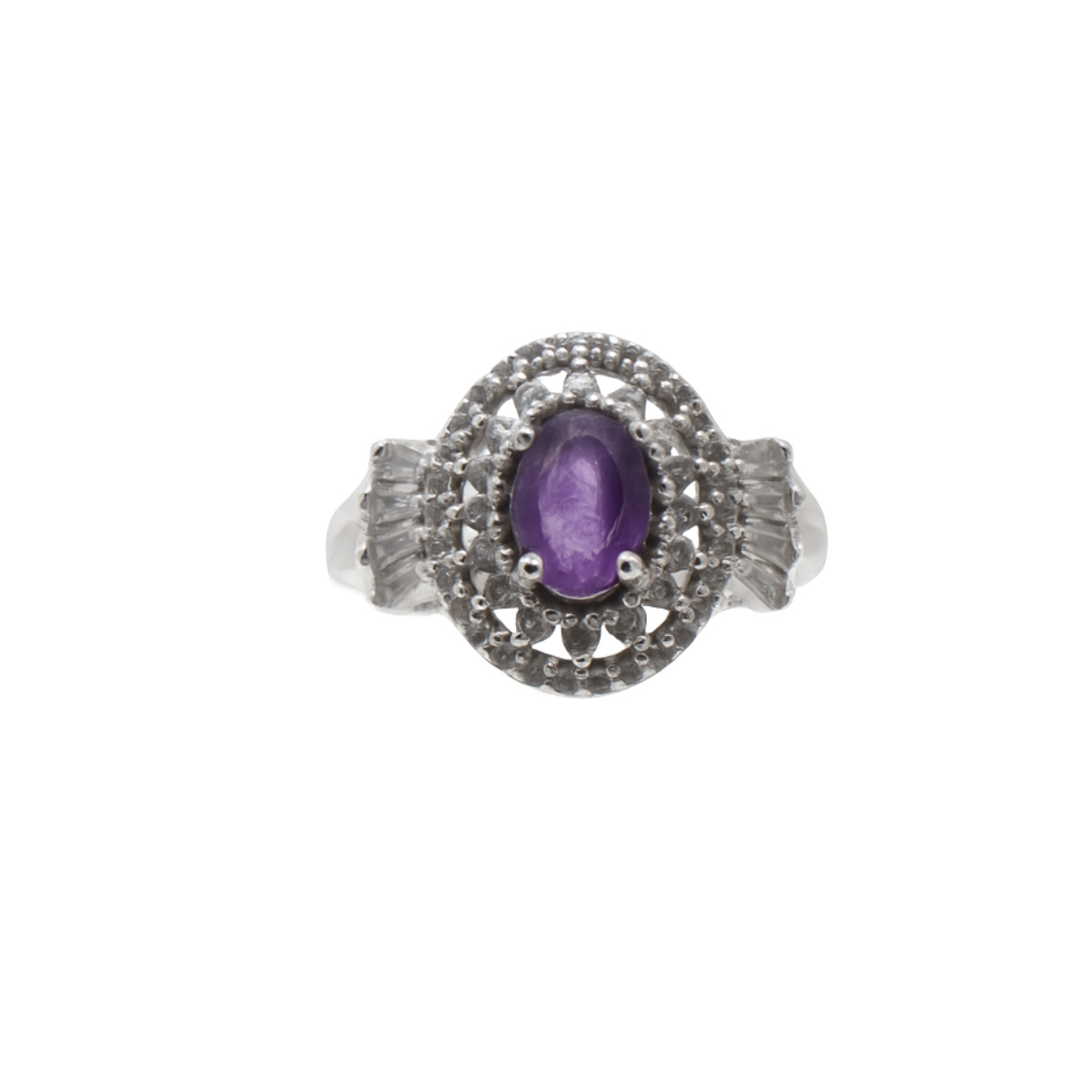 925er Silberring "Violetta" mit echtem Amethyst