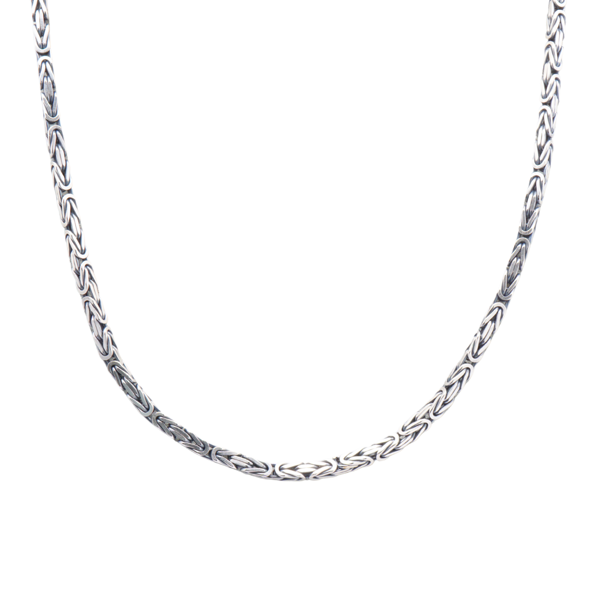 Massive Königskette aus 925er Silber – 4 mm (55 cm, 72 g)