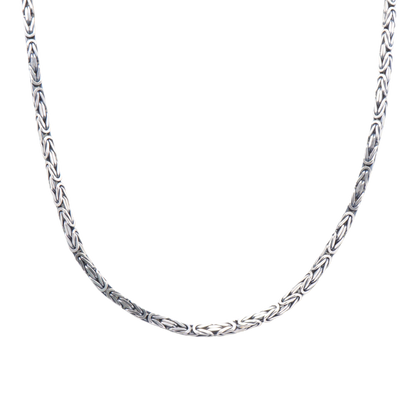 Massive Königskette aus 925er Silber – 4 mm (55 cm, 72 g)