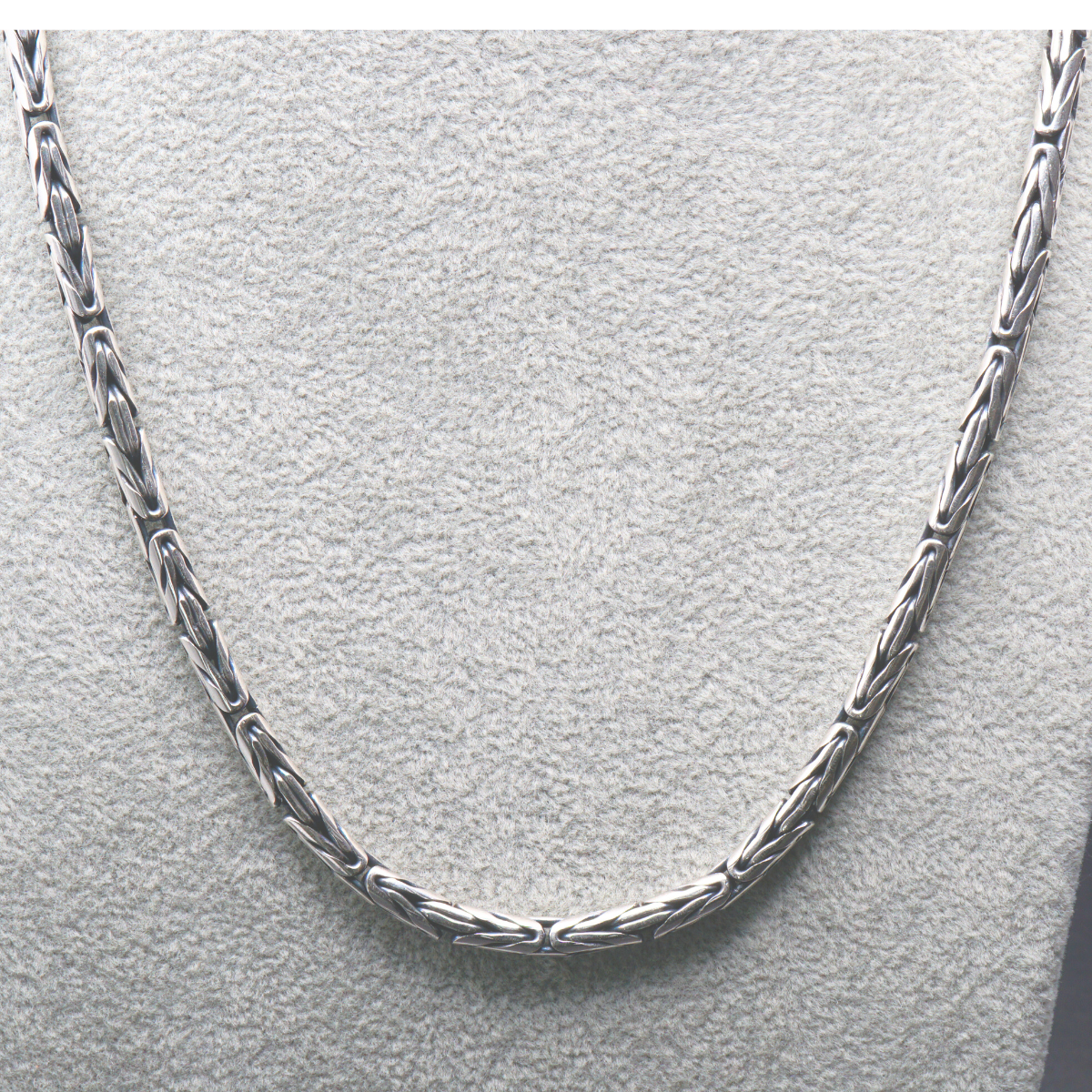 Massive Königskette aus 925er Silber – 4 mm