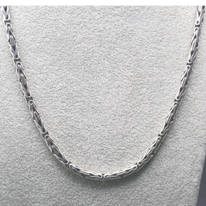 Massive Königskette aus 925er Silber – 4 mm