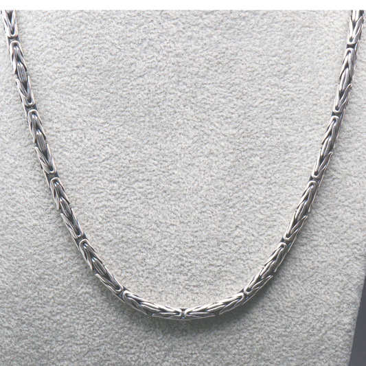 Massive Königskette aus 925er Silber – 4 mm