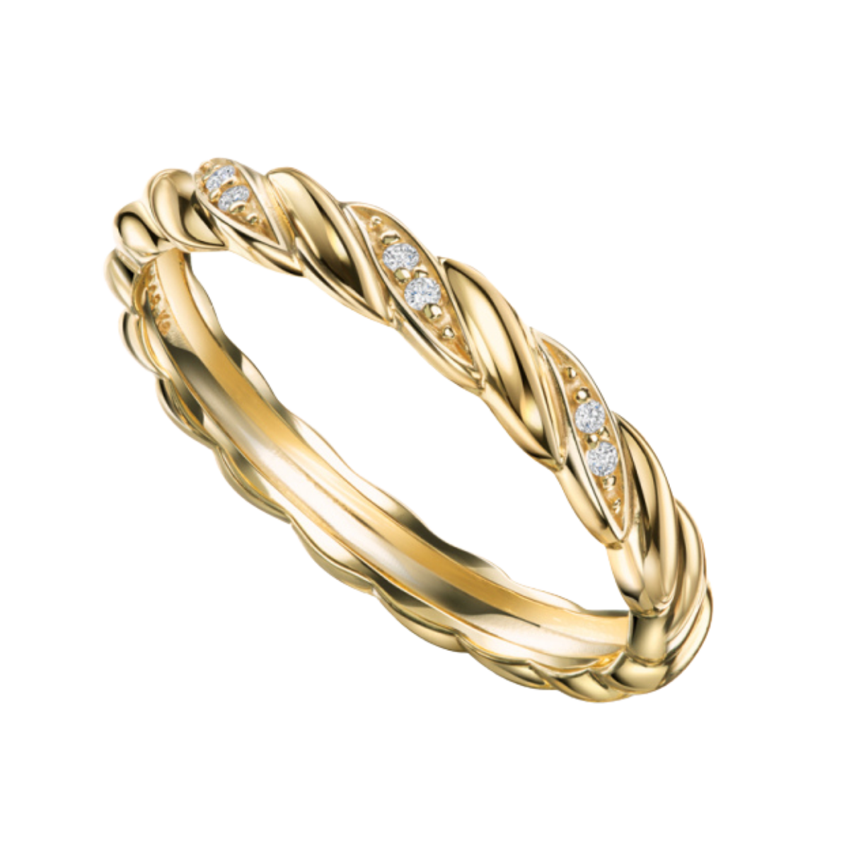 925 Silber Damenring "Florena" vergoldet mit 6 Zirkonia