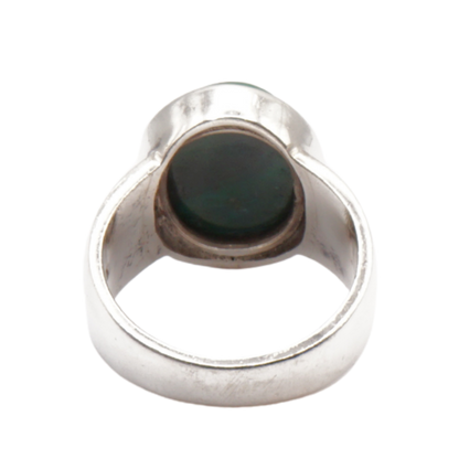 925 Silber Herrenring mit echtem Malachit