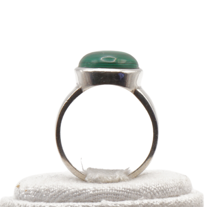 925 Silber Herrenring mit echtem Malachit