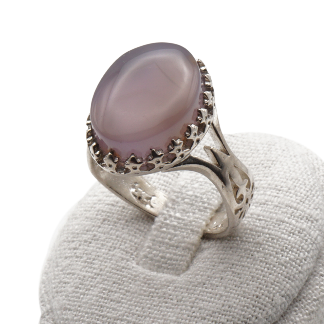 925 Silber Herrenring mit echtem Jemen Achat - Aqeeq Yamani