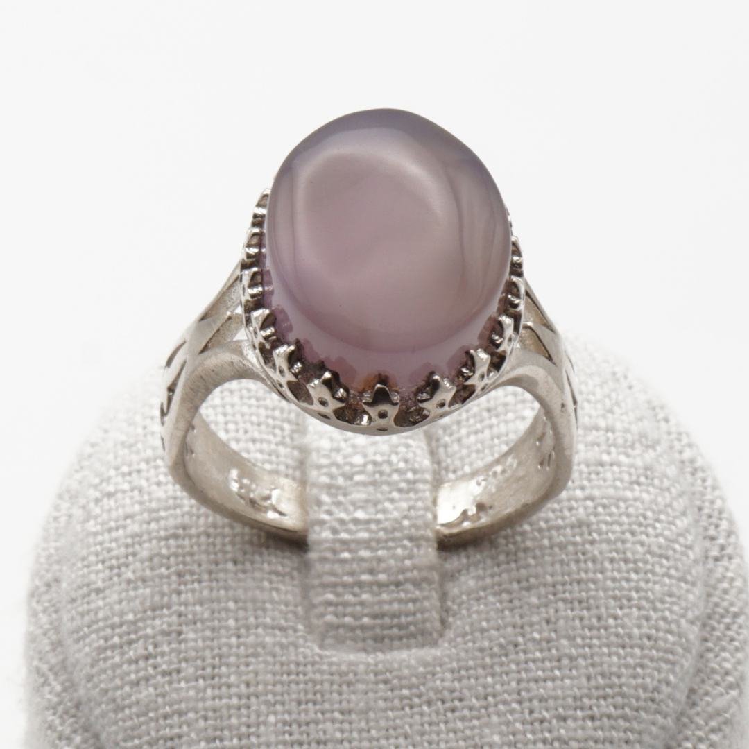 925 Silber Herrenring mit echtem Jemen Achat - Aqeeq Yamani