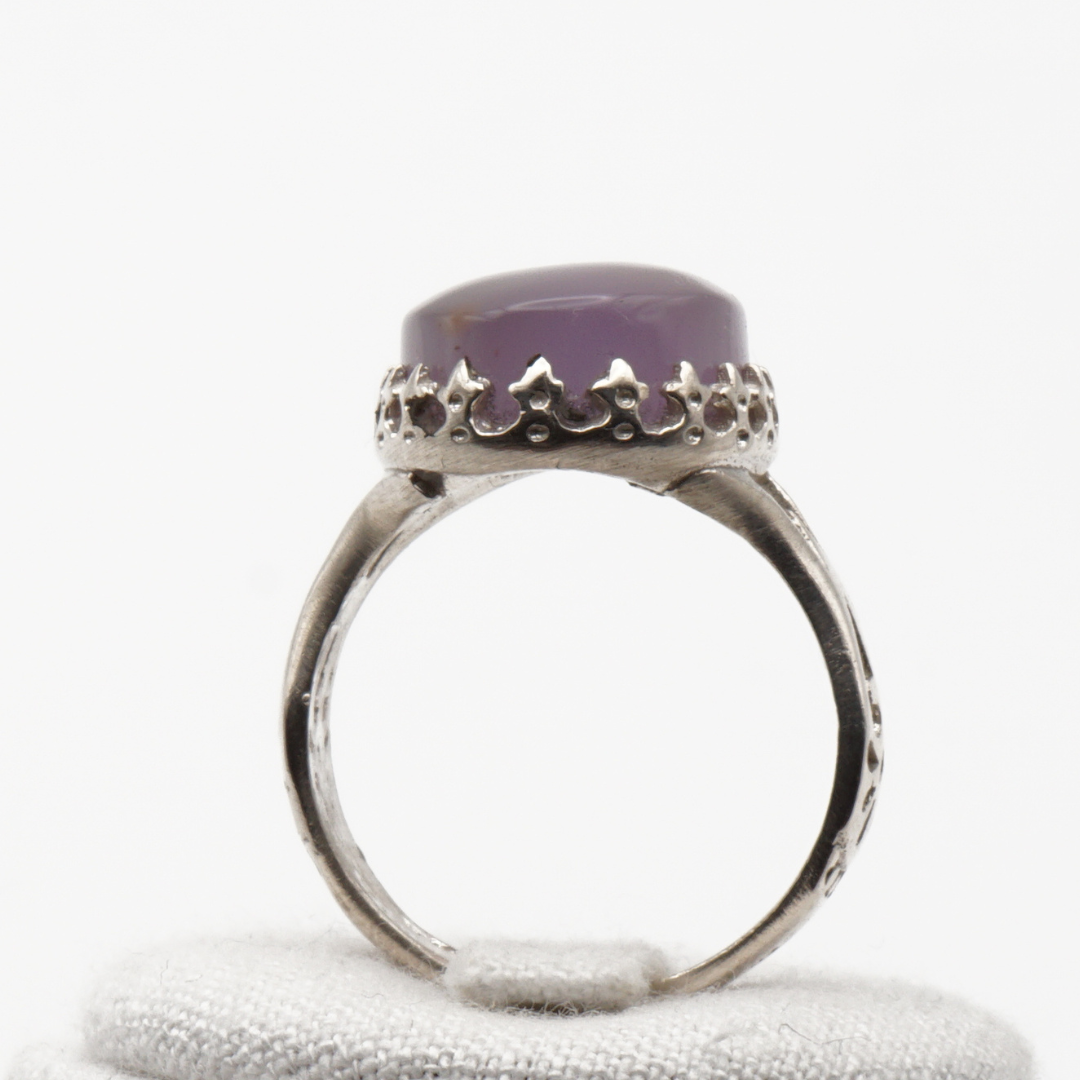 925 Silber Herrenring mit echtem Jemen Achat - Aqeeq Yamani