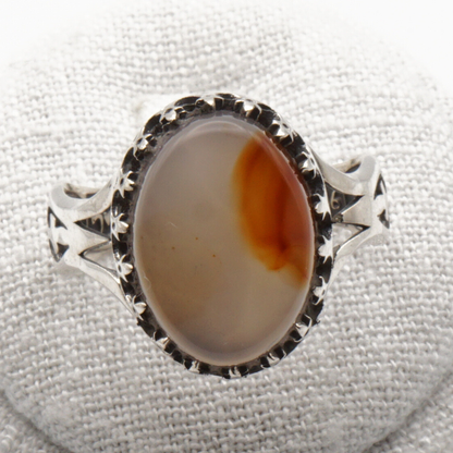 925 Silber Herrenring mit echtem Jemen Achat - Aqeeq Yamani