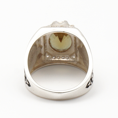 925 Silberring mit echtem Citrin