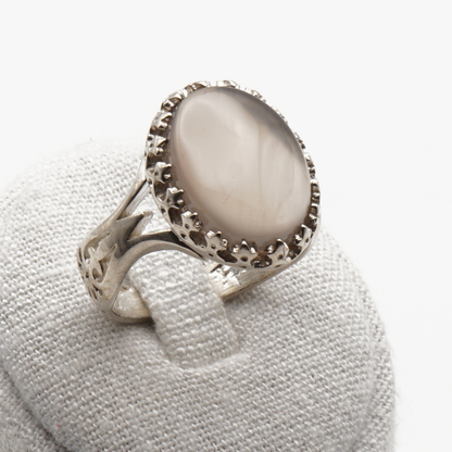 925 Silber Herrenring mit echtem Jemen Achat - Aqeeq Yamani