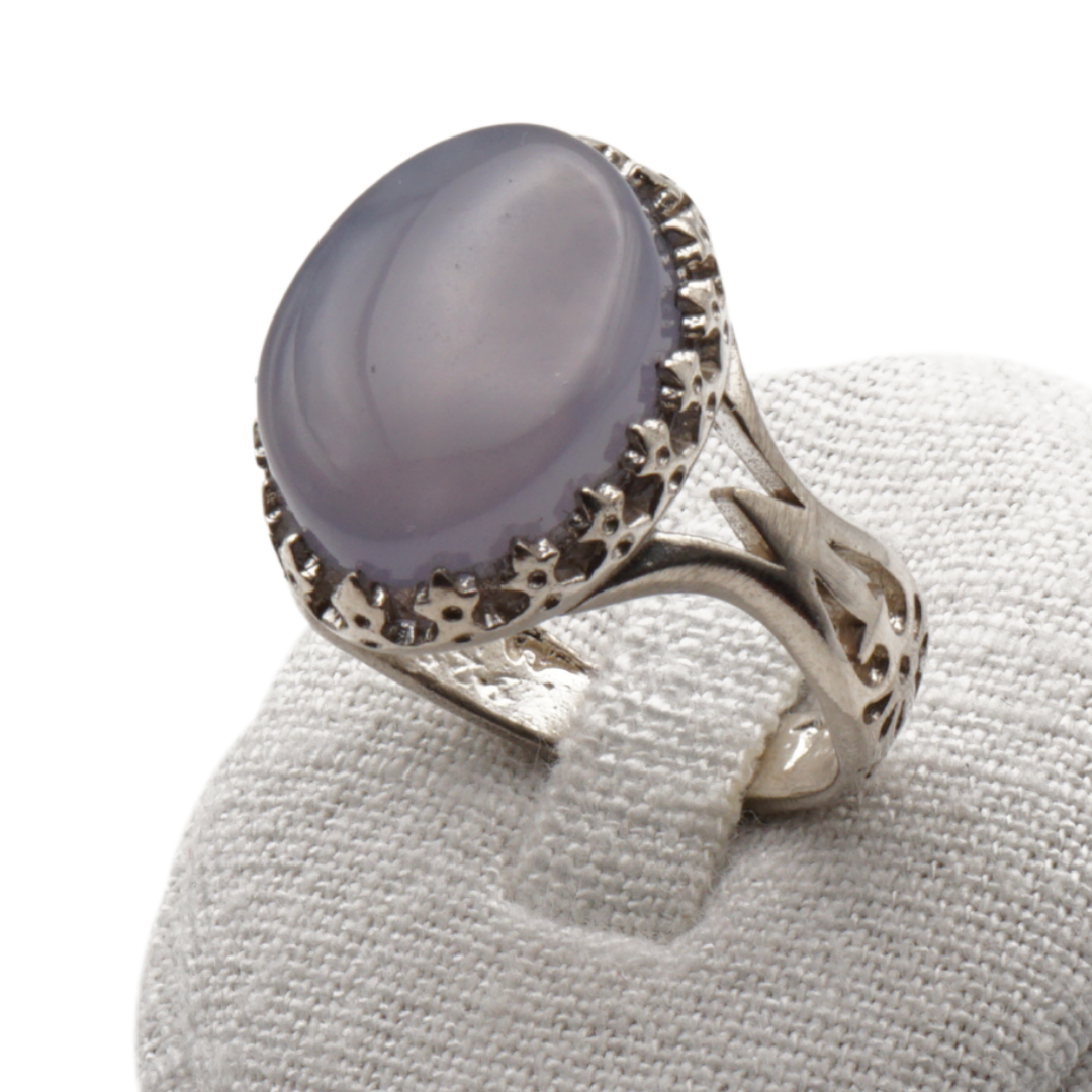 925 Silber Herrenring mit echtem Jemen Achat - Aqeeq Yamani