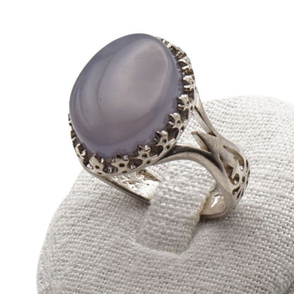 925 Silber Herrenring mit echtem Jemen Achat - Aqeeq Yamani