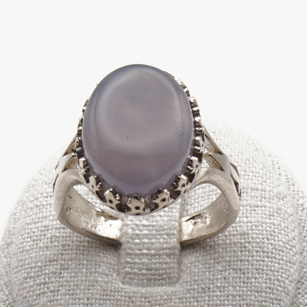 925 Silber Herrenring mit echtem Jemen Achat - Aqeeq Yamani