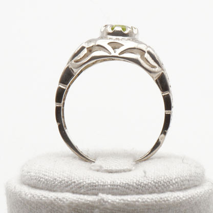925 Silber Herrenring mit echtem Peridot - Zabarjad
