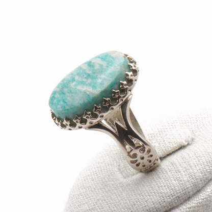 925 Silber Herrenring mit seltenem Jemen Achat - Aqeeq Yamani