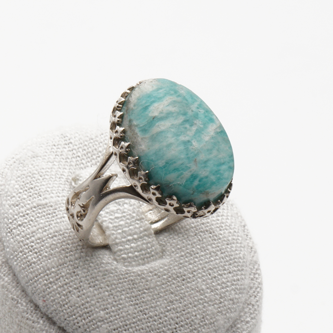 925 Silber Herrenring mit seltenem Jemen Achat - Aqeeq Yamani